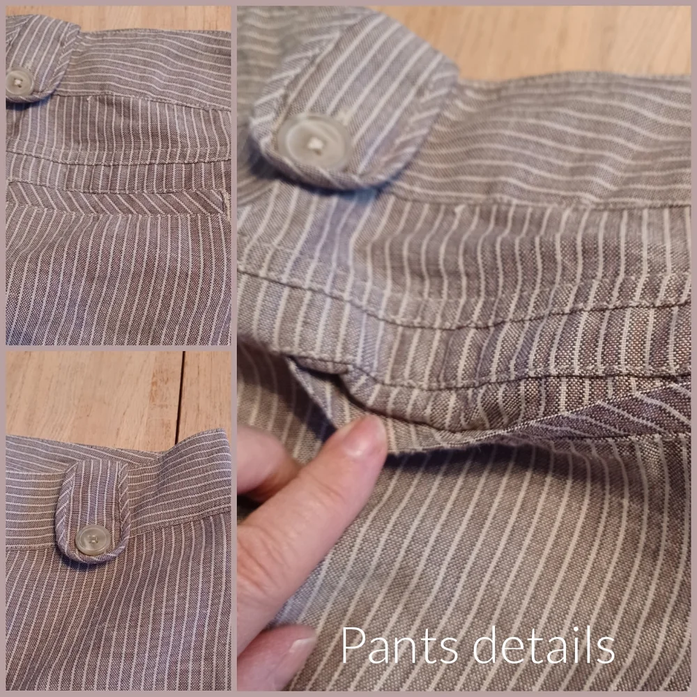 VINTAGE LE CHATEAU PINSTRIPED TROUSERS SIZE L - Picture 5 of 10